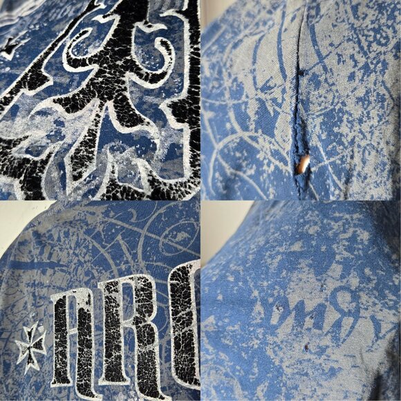 Archaic Affliction Mens Short Sleeve Graphic T-Shirt Size XLarge Biker Casual - Picture 2 of 8
